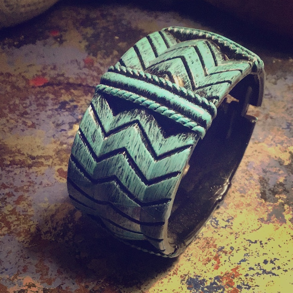 Aqua and Black Bracelet